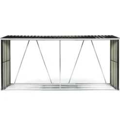 Abri bois de chauffage 4 m³ en acier galvanisé