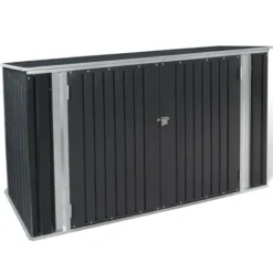 Abri de jardin acier galvanisé gris 2,2 m²