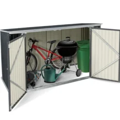 Abri de jardin acier galvanisé gris 2,2 m²