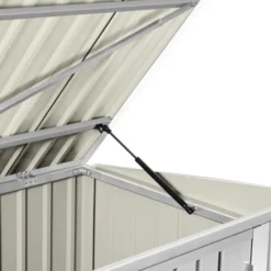 Abri de jardin multi-rangements en métal gris clair