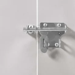 Abri de jardin multi-rangements en métal gris clair