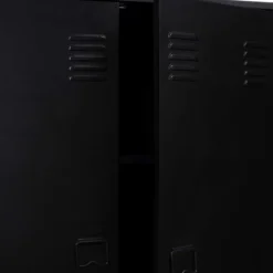 Armoire basse métallique noire