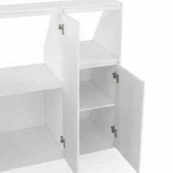 Armoire blanche sous pente 3 portes 1 niche