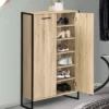 Armoire à chaussures industrielle bois et métal