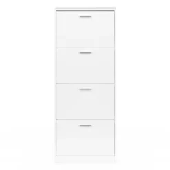 Armoire à chaussures 4 portes blanche