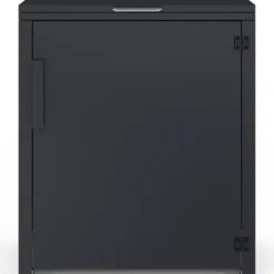 Armoire de jardin en métal 70 x 40 x 80 cm gris anthracite avec porte et toit relevable