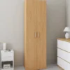 Armoire 2 portes bois penderie 50 cm avec étagère