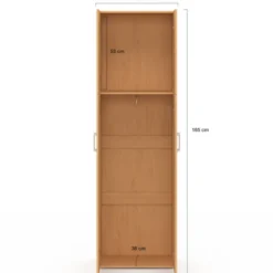 Armoire 2 portes bois penderie 50 cm avec étagère