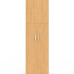 Armoire 2 portes bois penderie 50 cm avec étagère