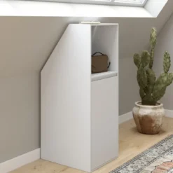Armoire sous pente blanche 1 porte 1 niche