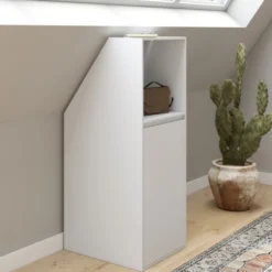 Armoire sous pente blanche 1 porte 1 niche