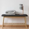 Banquette d'entrée style scandinave gris anthracite