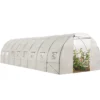 Bâche de rechange pour serre tunnel 24 m² blanche