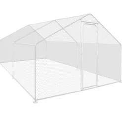 Bâches waterproof pour enclos poulaillers blanches 150 gr 1 arrière + 2 côtés