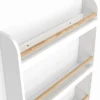 Bibliothèque enfant murale blanc et bois