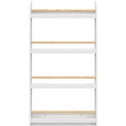 Bibliothèque enfant murale blanc et bois