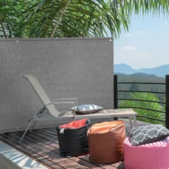 Brise vue gris clair 1,5 m x 10 m occultant 220 g/m²