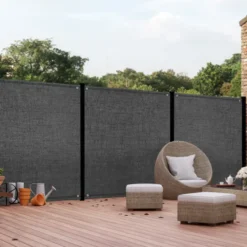 Brise vue gris 1,2 m x 10 m occultant 400 g/m²