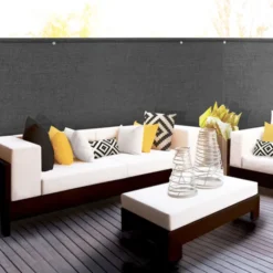 Brise vue gris 1,2 m x 10 m occultant 400 g/m²