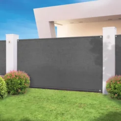 Brise vue gris 1,5m x 10m occultant 300g m²
