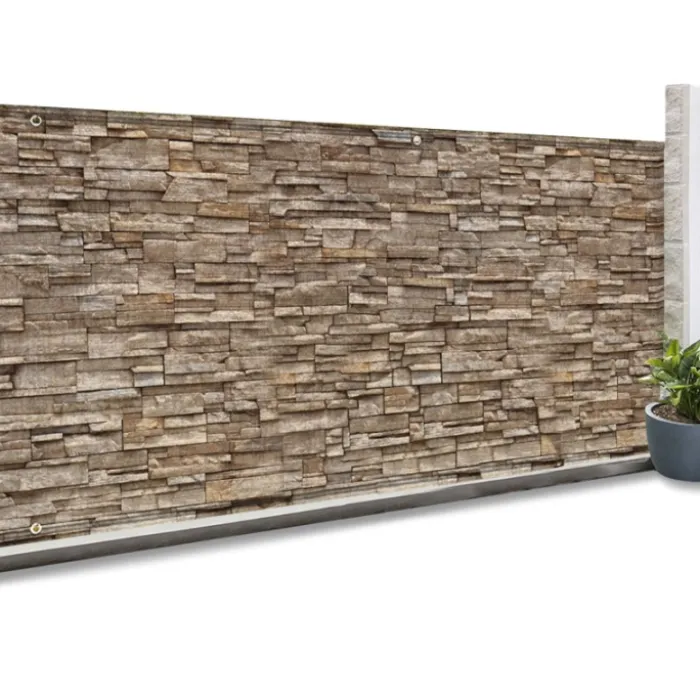 Brise vue imitation pierre 1,2 x 10m