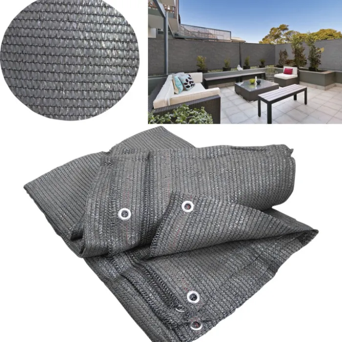 Brise vue 1,80 m x 10 m gris occultant 90 g m²