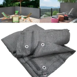Brise vue 1,5m x 10m gris occultant 90g m²