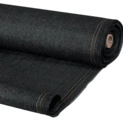 Brise vue 1 m x 10 m noir occultant 220 gr/m²