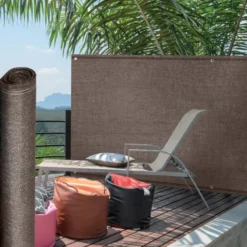 Brise vue 1,5 m x 10m taupe occultant 220 g m²