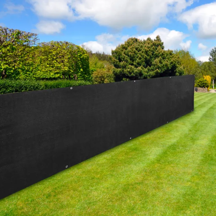 Brise vue noir 1,5 m x 10 m occultant et résistant 400 g/m²