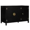 Buffet bas noir style asiatique 3 portes