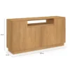 Buffet 160 cm 4 portes avec niche centrale effet bois
