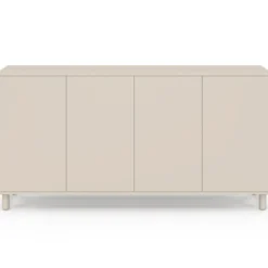 Buffet 160 cm 4 portes bois coloris beige