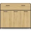 Buffet 100 cm 3 portes et 1 tiroir design industriel