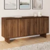 Buffet 160 cm YURI 4 portes effet noyer