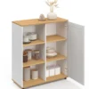 Buffet d'appoint blanc et bois