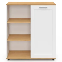 Buffet d'appoint blanc et bois