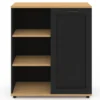 Buffet d'appoint noir et bois