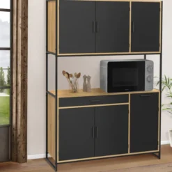 Buffet de cuisine industriel 120 cm avec 6 portes