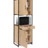 Buffet de cuisine industriel bois et métal 60 cm