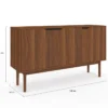 Buffet en bois 140 cm vintage avec 3 portes effet noyer