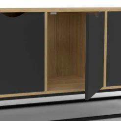 Buffet industriel avec 4 portes noires