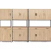 Buffet vaisselier industriel 120 cm 6 portes 1 tiroir