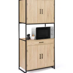 Buffet vaisselier industriel 80 cm 4 portes 1 tiroir