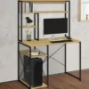 Bureau avec étagères de rangement DETROIT design industriel