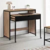Bureau extensible gain de place 1 tiroir style industriel