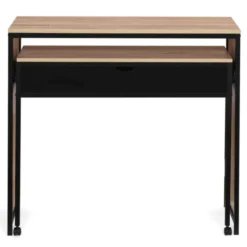 Bureau extensible gain de place 1 tiroir style industriel
