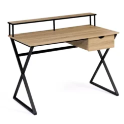 Bureau industriel avec tiroir 110 cm