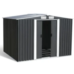 Cabanon de jardin en métal 5,3m² gris