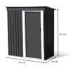 Cabanon de jardin en métal toit plat 1,3m²